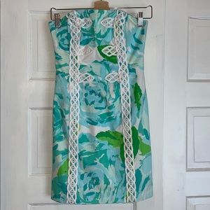 Lilly Pulitzer strapless mini floral dress